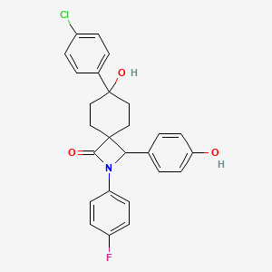 7-(4-Chlorophenyl)-2-(4-fluorophenyl)-7-hydroxy-1-(4-hydroxyphenyl)-2-azaspiro[3.5]nonan-3-one