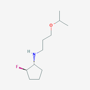 molecular formula C11H22FNO B1485815 (1R,2R)-2-fluoro-N-[3-(propan-2-yloxy)propyl]cyclopentan-1-amine CAS No. 2165888-43-5