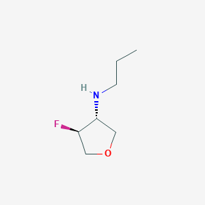 molecular formula C7H14FNO B1485817 (3R,4S)-4-fluoro-N-propyloxolan-3-amine CAS No. 2165863-23-8