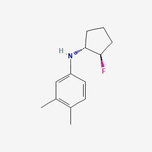 N-[(1R,2R)-2-fluorocyclopentyl]-3,4-dimethylaniline