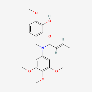 (E)-N-[(3-hydroxy-4-methoxyphenyl)methyl]-N-(3,4,5-trimethoxyphenyl)but-2-enamide