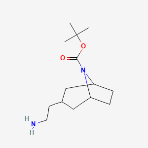 molecular formula C14H26N2O2 B1485821 叔丁基3-(2-氨基乙基)-8-氮杂双环[3.2.1]辛烷-8-羧酸酯 CAS No. 1241675-19-3