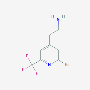 2-[2-Bromo-6-(trifluoromethyl)pyridin-4-YL]ethanamine