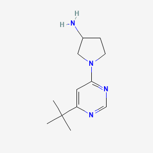 molecular formula C12H20N4 B1485822 1-(6-Tert-butylpyrimidin-4-yl)pyrrolidin-3-amine CAS No. 1857070-20-2
