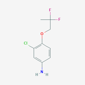 molecular formula C9H10ClF2NO B1485824 3-Chloro-4-(2,2-difluoropropoxy)phenylamine CAS No. 2168817-40-9