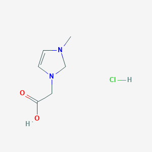 molecular formula C6H11ClN2O2 B14858250 1-(Carboxymethyl)-3-methyl-2,3-dihydro-1H-imidazol-1-ium chloride 