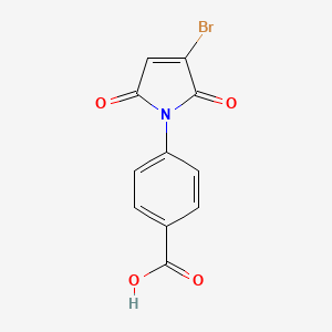 molecular formula C11H6BrNO4 B14858271 4-(3-bromo-2,5-dioxo-2,5-dihydro-1H-pyrrol-1-yl)benzoic acid 