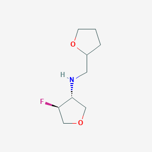 molecular formula C9H16FNO2 B1485830 (3R,4S)-4-氟-N-[(氧杂环丁烷-2-基)甲基]氧杂环丁烷-3-胺 CAS No. 2166482-11-5