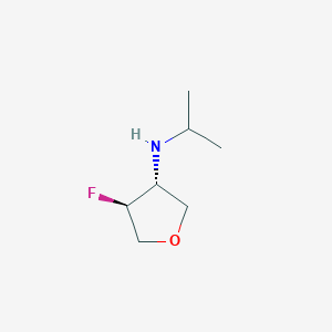 molecular formula C7H14FNO B1485833 (3R,4S)-4-氟-N-(丙-2-基)氧杂环-3-胺 CAS No. 2165812-82-6