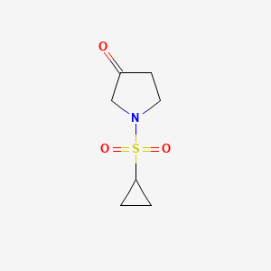 molecular formula C7H11NO3S B1485835 1-Cyclopropanesulfonylpyrrolidin-3-one CAS No. 1936389-55-7