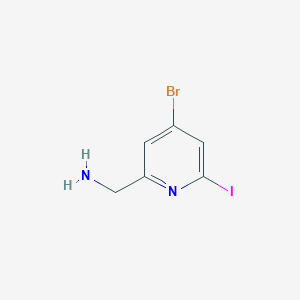 (4-Bromo-6-iodopyridin-2-YL)methylamine