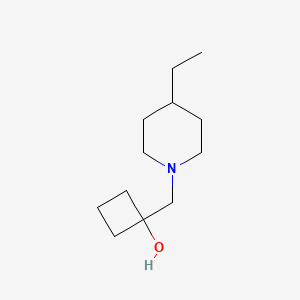 molecular formula C12H23NO B1485839 1-[(4-Ethylpiperidin-1-yl)methyl]cyclobutan-1-ol CAS No. 2124033-97-0