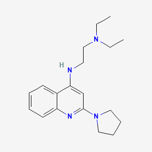 molecular formula C19H28N4 B14858390 N',N'-Diethyl-N-(2-(pyrrolidin-1-yl)quinolin-4-yl)ethane-1,2-diamine 