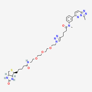 5-[(3aS,4S,6aR)-2-oxo-1,3,3a,4,6,6a-hexahydrothieno[3,4-d]imidazol-4-yl]-N-[2-[2-[2-[2-[4-[4-[N-methyl-3-(3-methyl-[1,2,4]triazolo[4,3-b]pyridazin-6-yl)anilino]-4-oxobutyl]triazol-1-yl]ethoxy]ethoxy]ethoxy]ethyl]pentanamide