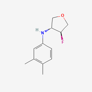 molecular formula C12H16FNO B1485842 (3R,4S)-N-(3,4-dimethylphenyl)-4-fluorooxolan-3-amine CAS No. 2165426-36-6