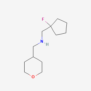 molecular formula C12H22FNO B1485843 [(1-Fluorocyclopentyl)methyl][(oxan-4-yl)methyl]amine CAS No. 1866246-02-7