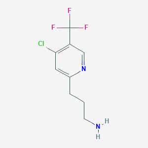 3-(4-Chloro-5-(trifluoromethyl)pyridin-2-yl)propan-1-amine