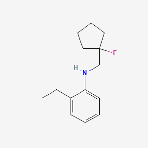 2-ethyl-N-[(1-fluorocyclopentyl)methyl]aniline