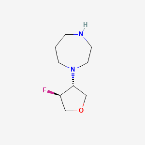 molecular formula C9H17FN2O B1485846 1-[(3R,4S)-4-fluorooxolan-3-yl]-1,4-diazepane CAS No. 2165397-27-1
