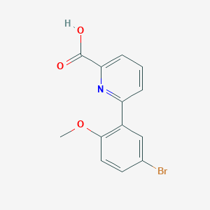 molecular formula C13H10BrNO3 B14858470 6-(5-Bromo-2-methoxyphenyl)pyridine-2-carboxylic acid 