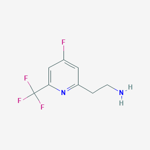 2-[4-Fluoro-6-(trifluoromethyl)pyridin-2-YL]ethanamine