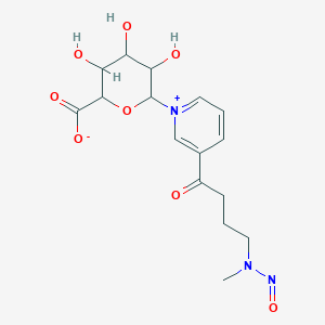 3,4,5-Trihydroxy-6-[3-[4-[methyl(nitroso)amino]butanoyl]pyridin-1-ium-1-yl]oxane-2-carboxylate