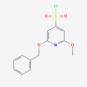 molecular formula C13H12ClNO4S B14858491 2-(Benzyloxy)-6-methoxypyridine-4-sulfonyl chloride 