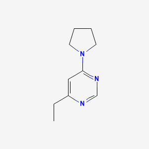 molecular formula C10H15N3 B1485850 4-Ethyl-6-(pyrrolidin-1-yl)pyrimidine CAS No. 1864714-58-8