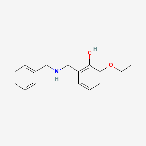 molecular formula C16H19NO2 B14858502 2-[(Benzylamino)methyl]-6-ethoxyphenol 