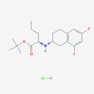 (S)-tert-butyl 2-(((R)-6,8-difluoro-1,2,3,4-tetrahydronaphthalen-2-yl)amino)pentanoate hydrochloride