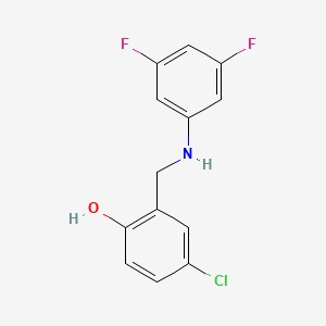 4-Chloro-2-{[(3,5-difluorophenyl)amino]methyl}phenol