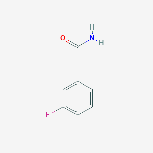 molecular formula C10H12FNO B1485852 2-(3-Fluorophenyl)-2-methylpropanamide CAS No. 1823867-47-5