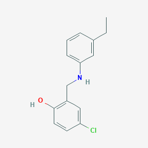 4-Chloro-2-{[(3-ethylphenyl)amino]methyl}phenol