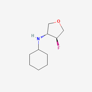 molecular formula C10H18FNO B1485853 (3R,4S)-N-环己基-4-氟代恶唑烷-3-胺 CAS No. 2166180-08-9