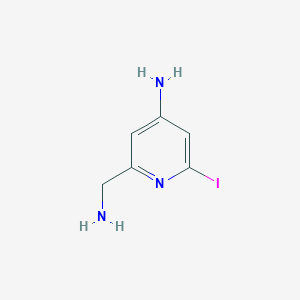 2-(Aminomethyl)-6-iodopyridin-4-amine