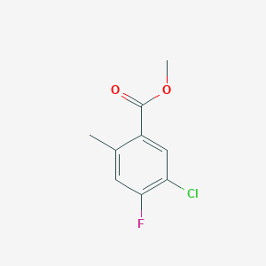 molecular formula C9H8ClFO2 B14858541 Methyl 5-chloro-4-fluoro-2-methylbenzoate 