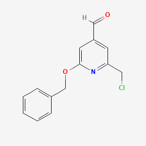 2-(Benzyloxy)-6-(chloromethyl)isonicotinaldehyde