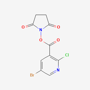 molecular formula C10H6BrClN2O4 B1485858 5-溴-2-氯烟酸 2,5-二氧代吡咯烷-1-基酯 CAS No. 2206607-39-6