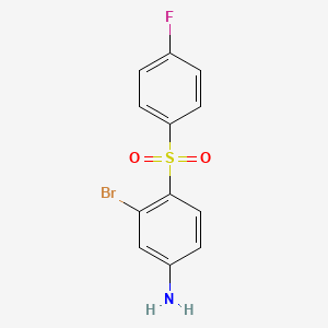 molecular formula C12H9BrFNO2S B1485859 3-溴-4-(4-氟苯磺酰基)苯胺 CAS No. 2203140-40-1