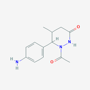 1-Acetyl-6-(4-aminophenyl)-5-methyldiazinan-3-one