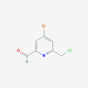 4-Bromo-6-(chloromethyl)pyridine-2-carbaldehyde