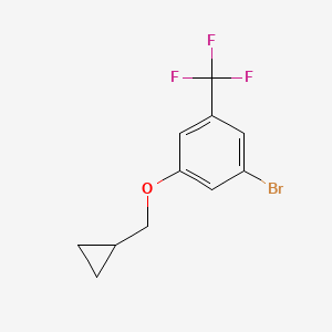molecular formula C11H10BrF3O B1485862 1-Bromo-3-cyclopropylmethoxy-5-trifluoromethyl-benzene CAS No. 1369928-61-9