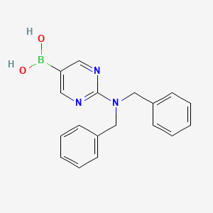 molecular formula C18H18BN3O2 B14858642 [2-(Dibenzylamino)pyrimidin-5-YL]boronic acid 