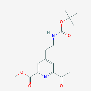 Methyl 6-acetyl-4-[2-[(tert-butoxycarbonyl)amino]ethyl]pyridine-2-carboxylate