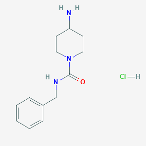 molecular formula C13H20ClN3O B1485865 4-氨基哌啶-1-羧酸苯甲酰胺盐酸盐 CAS No. 2203714-65-0