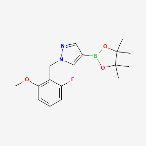 molecular formula C17H22BFN2O3 B1485866 1-(2-Fluoro-6-methoxybenzyl)-4-(4,4,5,5-tetramethyl-1,3,2-dioxaborolan-2-yl)-1H-pyrazole CAS No. 1604036-97-6