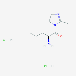 (2S)-2-amino-4-methyl-1-(2-methyl-4,5-dihydro-1H-imidazol-1-yl)pentan-1-one dihydrochloride