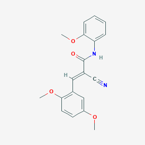 (2E)-2-cyano-3-(2,5-dimethoxyphenyl)-N-(2-methoxyphenyl)acrylamide