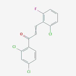 (E)-3-(2-chloro-6-fluoro-phenyl)-1-(2,4-dichlorophenyl)prop-2-en-1-one