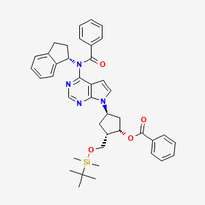 (1S,2S,4R)-2-(((tert-butyldimethylsilyl)oxy)methyl)-4-(4-(N-((S)-2,3-dihydro-1H-inden-1-yl)benzamido)-7H-pyrrolo[2,3-d]pyrimidin-7-